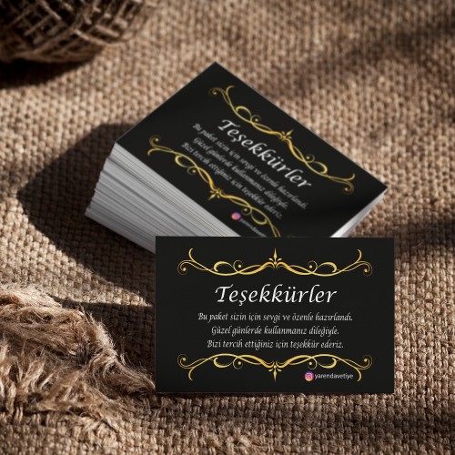 Teşekkür Kartı